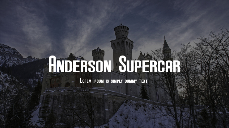 Anderson Supercar Font