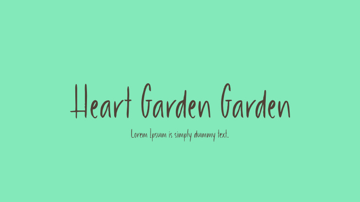 Heart Garden Garden Font