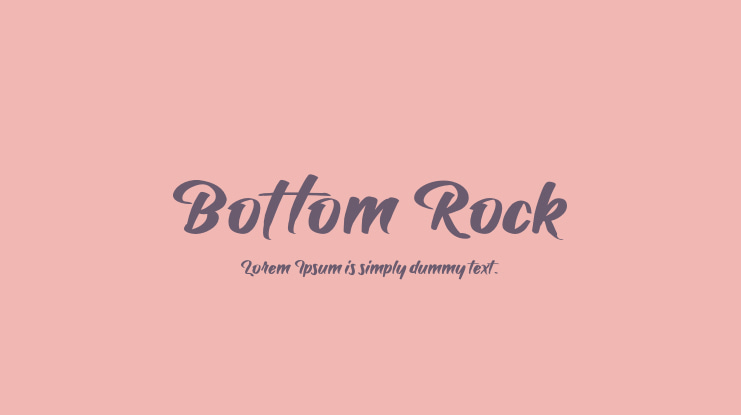 Bottom Rock Font