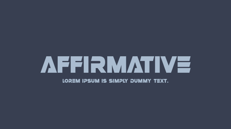 Affirmative Font Family