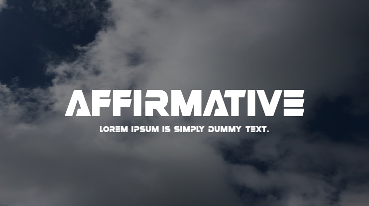 Affirmative Font Family