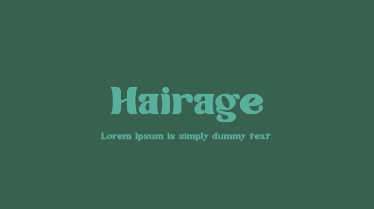 Hairage Font