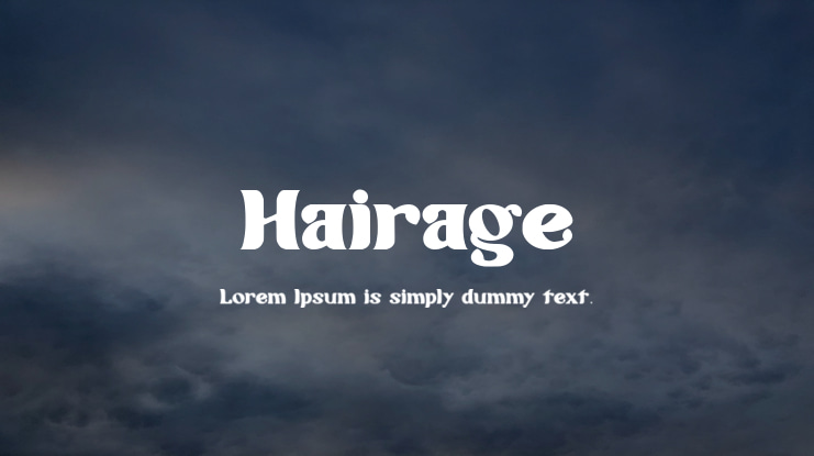Hairage Font