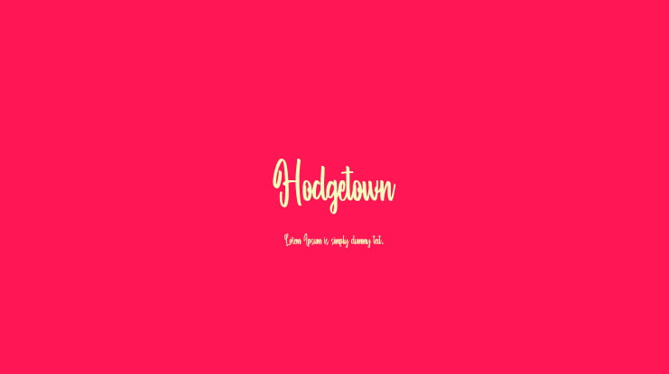 Hodgetown Font