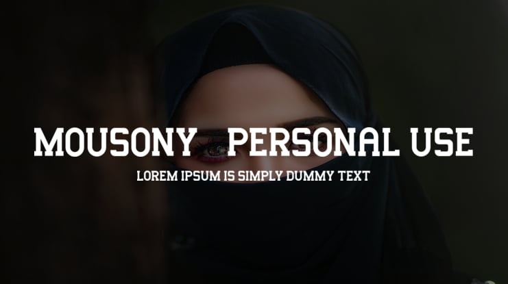 Mousony - Personal Use Font