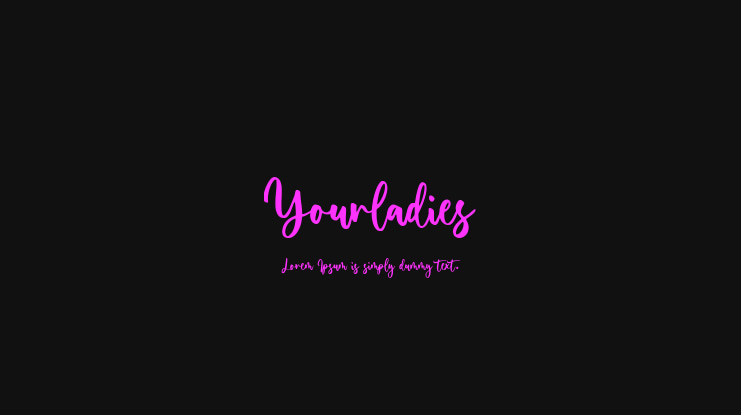 Yourladies Font