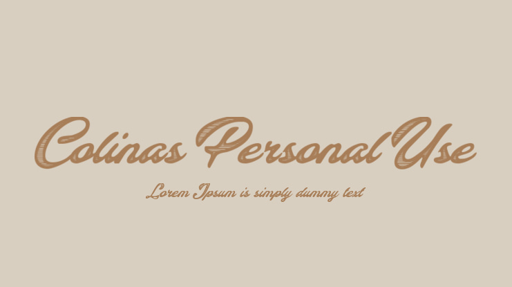 Colinas Personal Use Font
