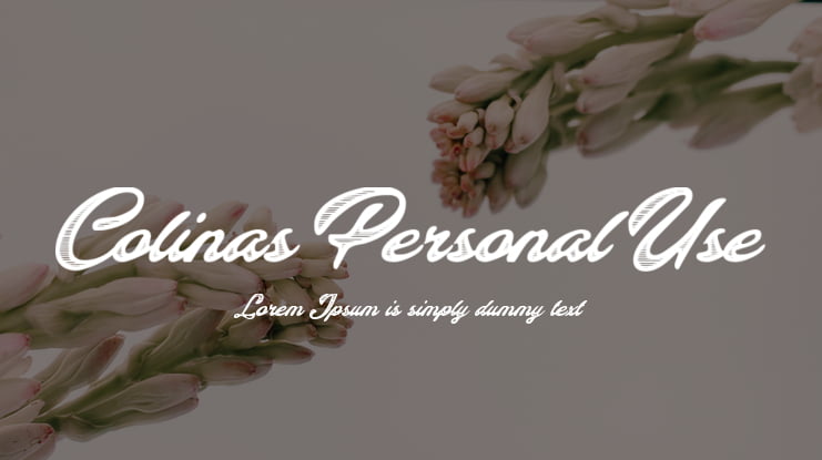 Colinas Personal Use Font