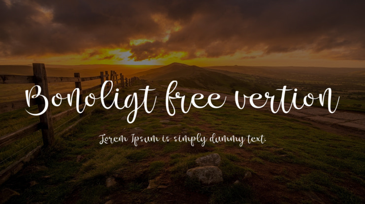 Bonoligt free vertion Font