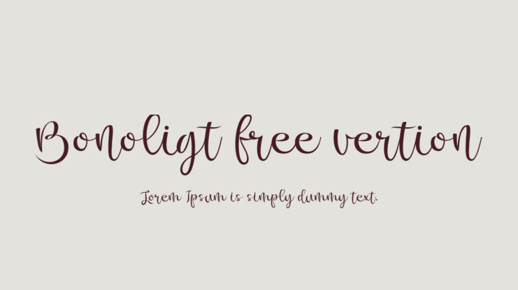 Bonoligt free vertion Font
