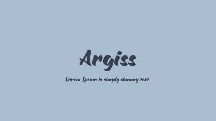 Argiss Font