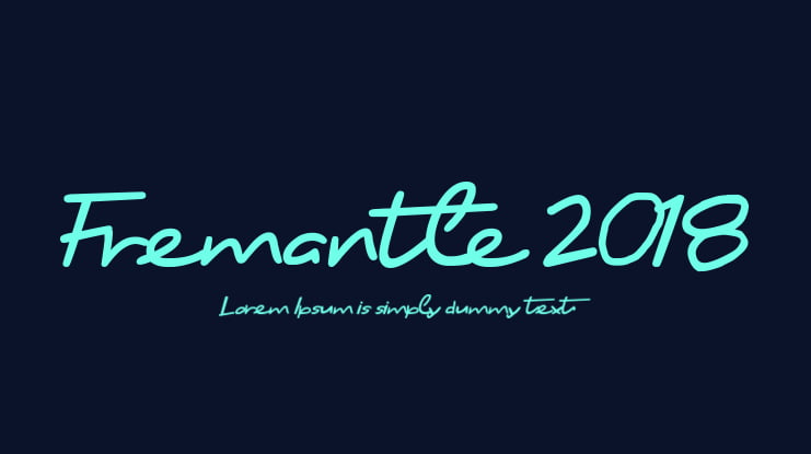 Fremantle 2018 Font