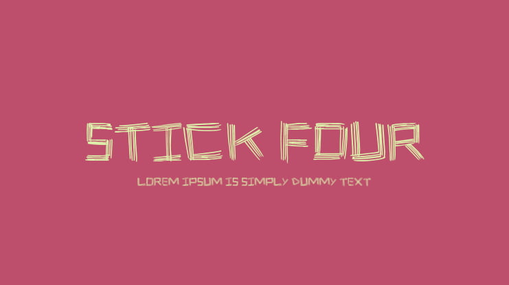Stick Four Font