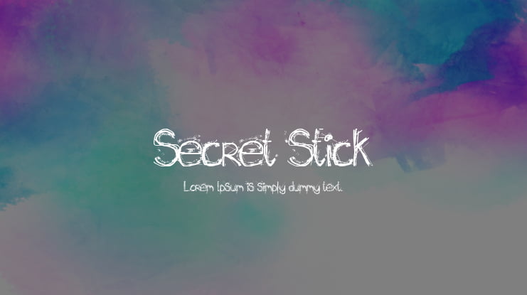 Secret Stick Font