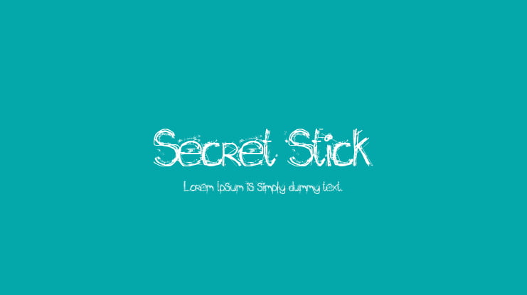 Secret Stick Font