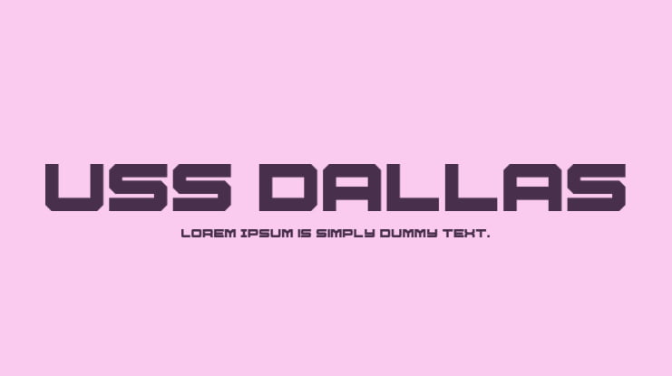 USS Dallas Font Family