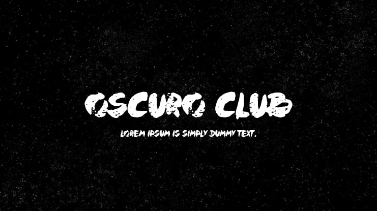 Oscuro Club Font