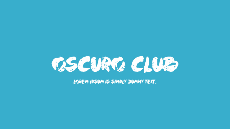 Oscuro Club Font