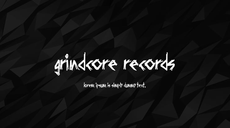 Grindcore Records Font