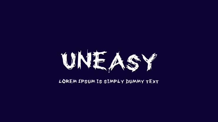 Uneasy Font