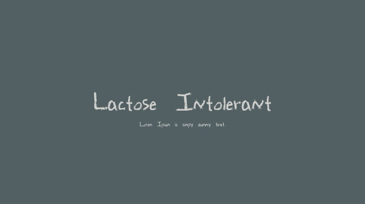 Lactose Intolerant Font