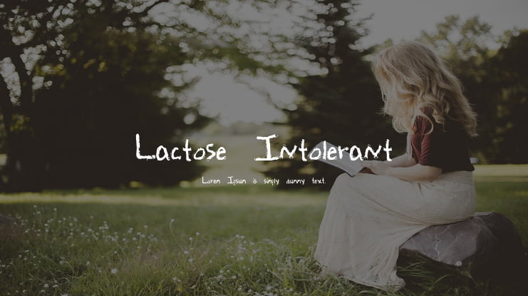 Lactose Intolerant Font