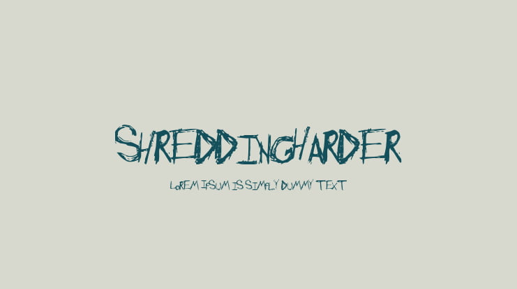 ShreddingHarder Font
