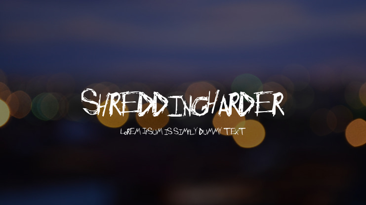 ShreddingHarder Font