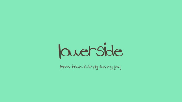 LowerSide Font