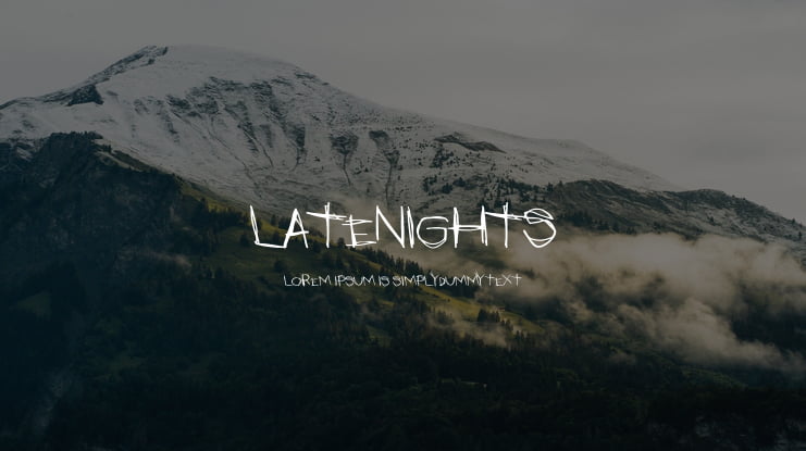 LateNights Font