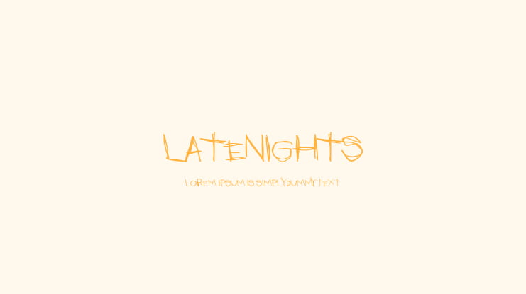 LateNights Font
