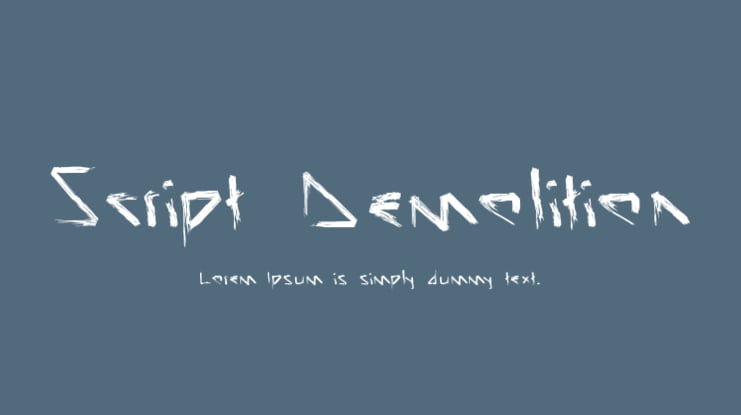Script Demolition Font