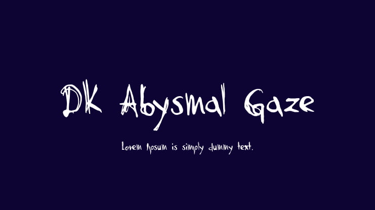 DK Abysmal Gaze Font