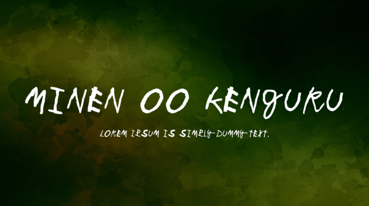 Minen oo kenguru Font