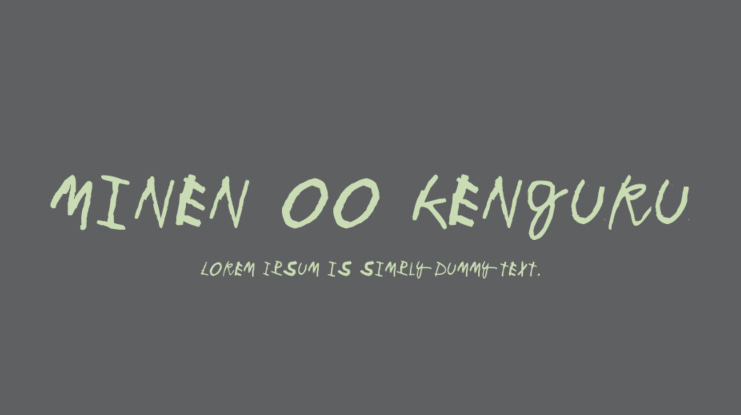 Minen oo kenguru Font