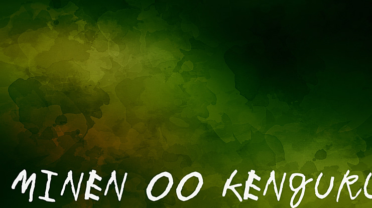 Minen oo kenguru Font