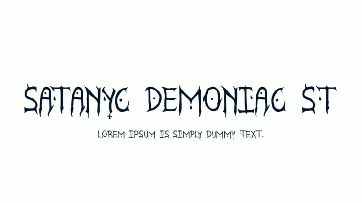 Satanyc Demoniac St Font