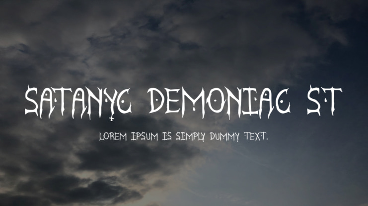 Satanyc Demoniac St Font