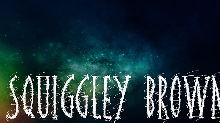 Squiggley Brown Font