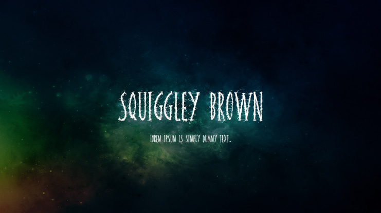 Squiggley Brown Font