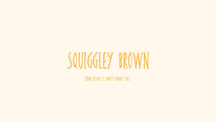 Squiggley Brown Font