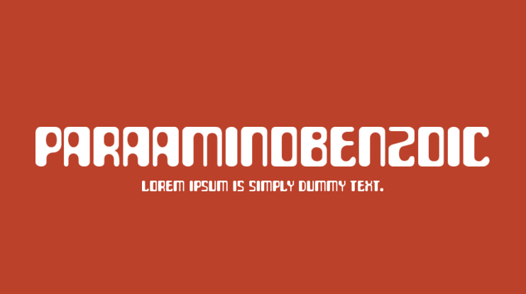ParaAminobenzoic Font