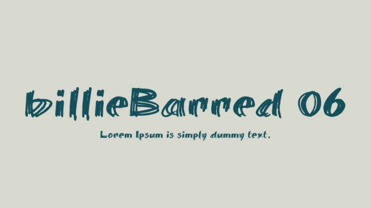 billieBarred 06 Font