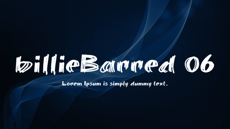 billieBarred 06 Font