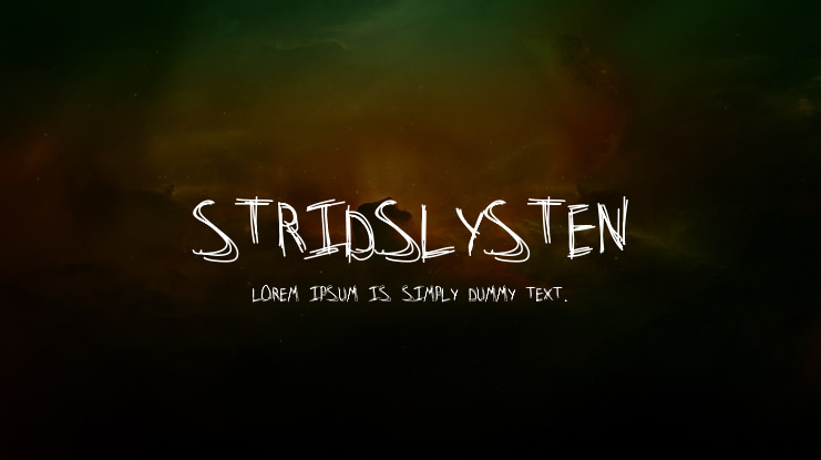 Stridslysten Font