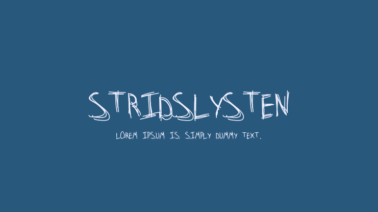Stridslysten Font