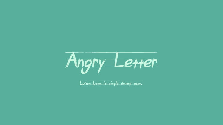 Angry Letter Font
