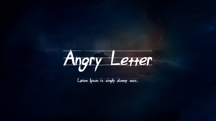 Angry Letter Font