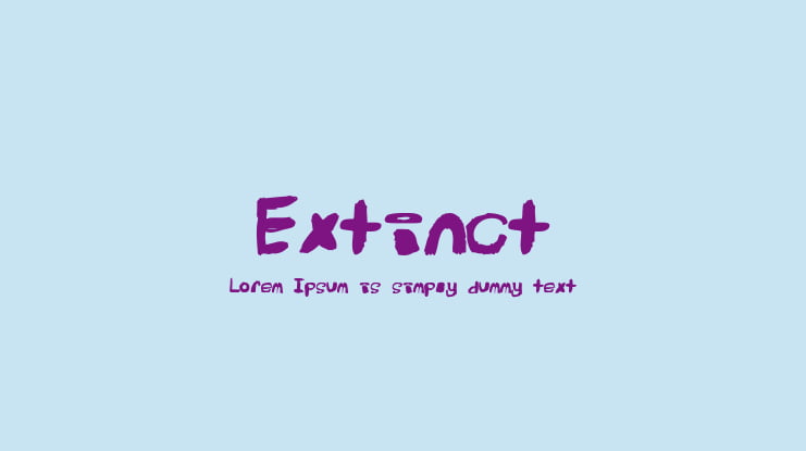 Extinct Font