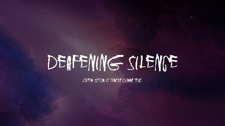 Deafening Silence Font